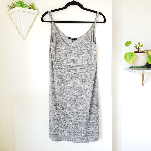BRUNETTE THE LABEL Knit Strappy Tank Dress Grey XS - Picture 2 of 10